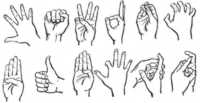Gimnastică terapeutică pentru degetele mâinii